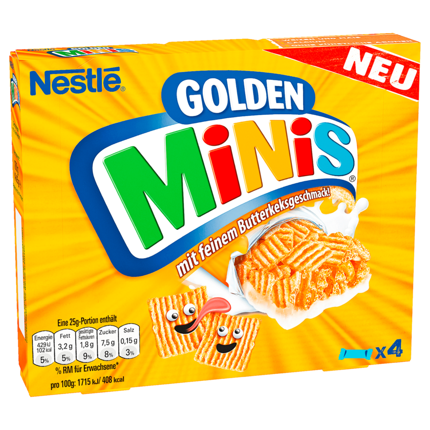 Nestlé Golden Minis Riegel mit feinem Butterkeksgeschmack 4x25g